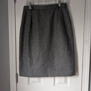 Worthington Wool Skirt, Gray, 100% Wool, Fully Lined, Size 12